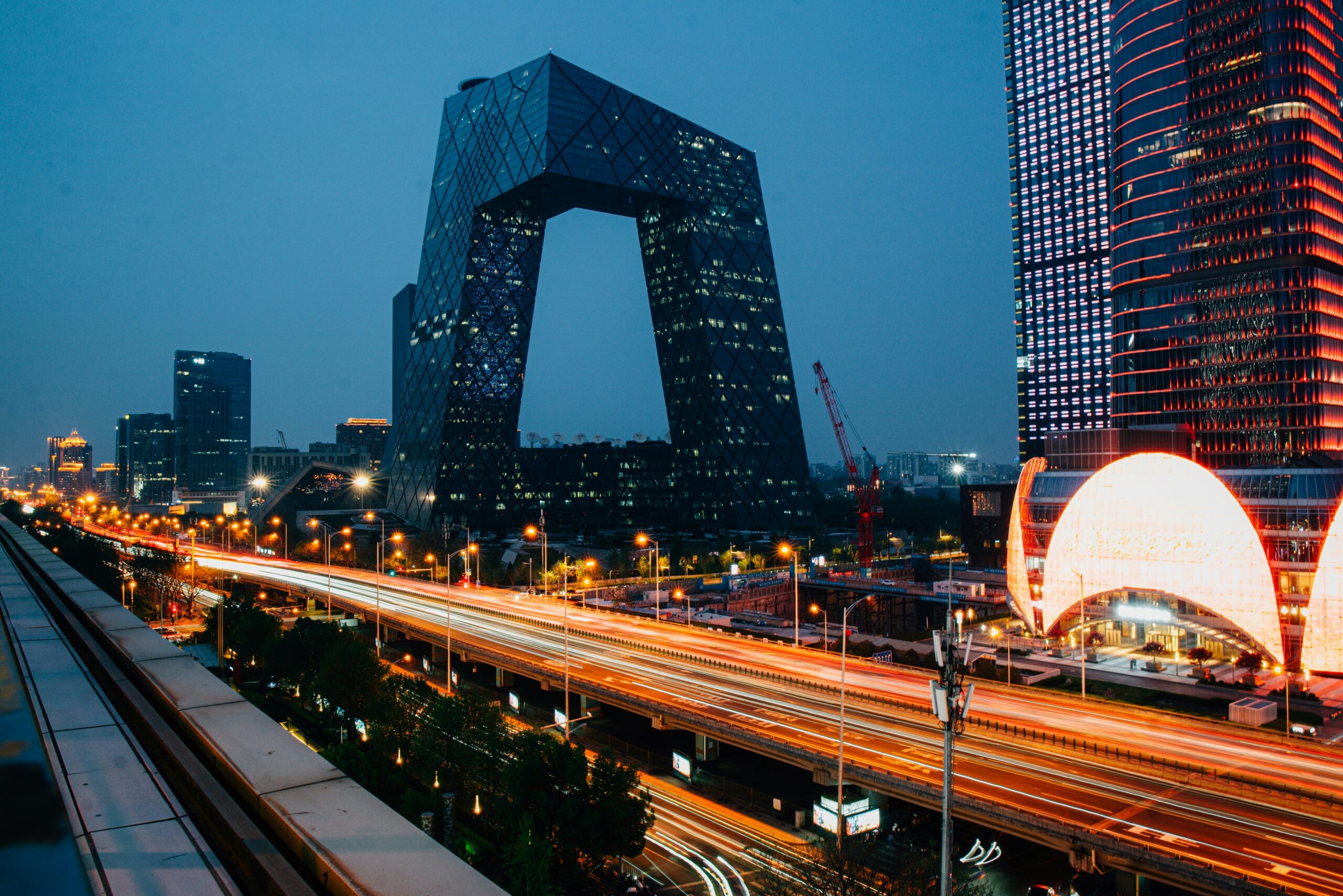 Beijing China city skyline at night — the backdrop to Boeing's diplomatic deal