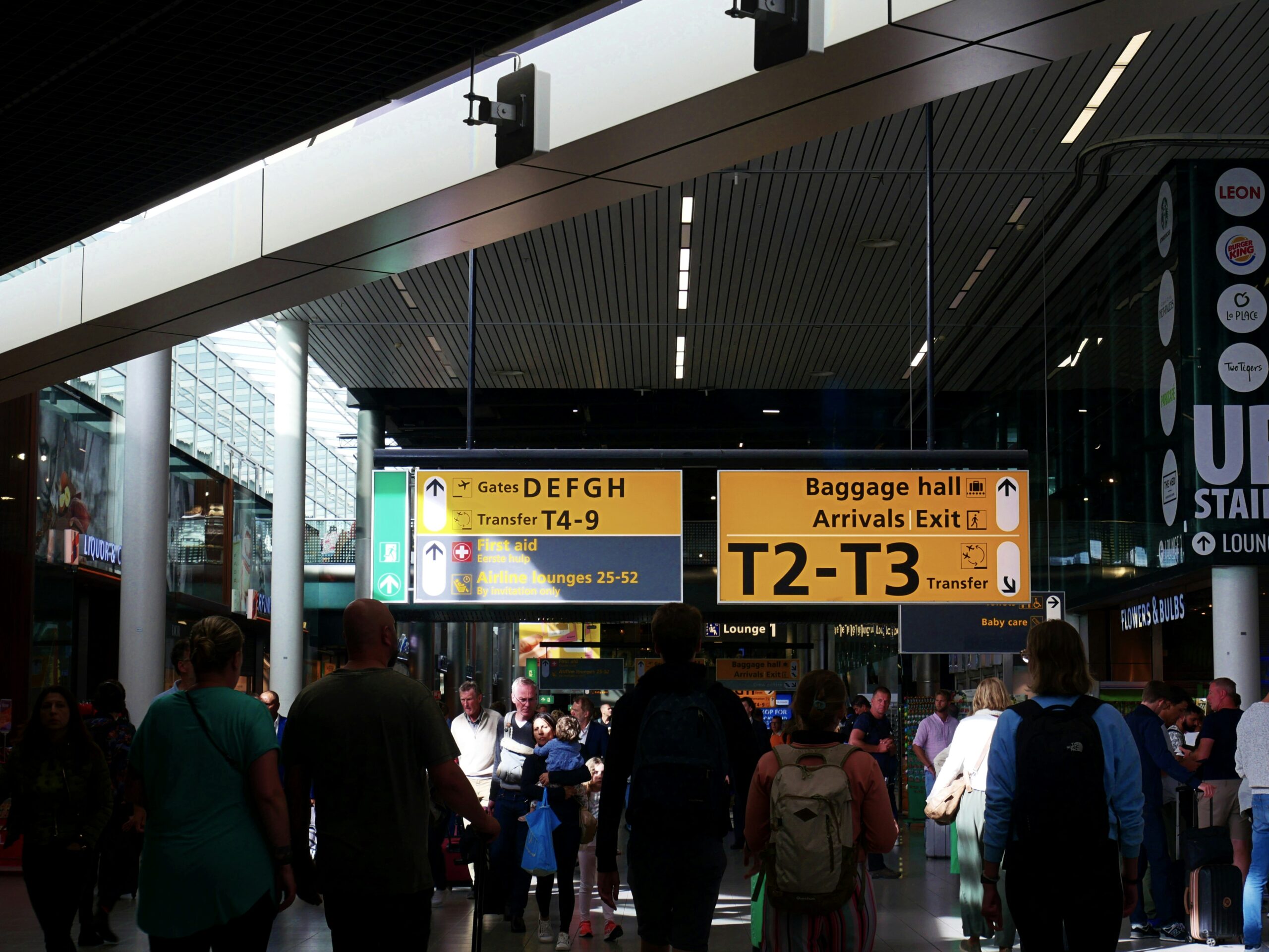 Crowded airport terminal — ATC staffing shortages directly impact passenger delays